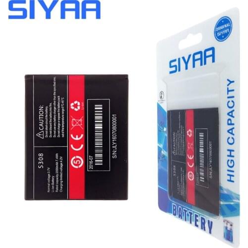 SIYAA S308 For Cubot Replacement Batteries High Capacity 2000mAh Smart Mobile Batteria Free Shipping Original Cell Phone Battery