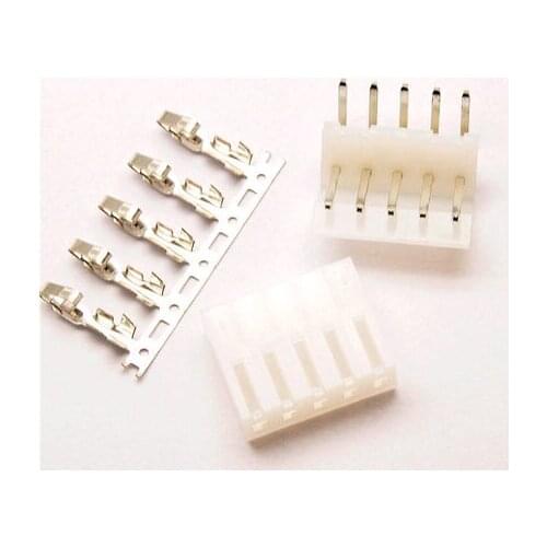 CH3.96 connector 3.96MM Curved needle 90 degrees Bending needle connector set: plug + pin + terminal 5p (50pcs)