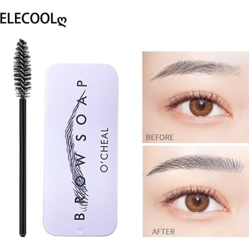 ELECOOL Eyebrow Styling Gel Brows Wax Sculpt Soap Waterproof Long-Lasting 3D Feathery Wild Brow Styling Easy To Wear Makeup