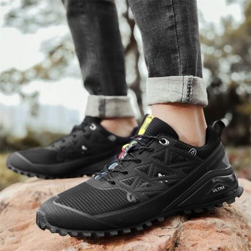Spring Hiking Shoes Men Women Waterproof shoes Wear-resisting Climbing Mountain Shoes Leather Sport Sneakers Trekking Boot