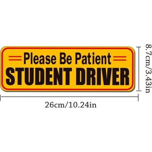 16*8.7cm 1 Pcs Car Bumper Sticker Waterproof Reflective Yellow Safety Sign Sticker Durable Car Decal for Ford Mustang Stickers