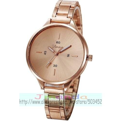 100pcs/lot elegance mini strap geneva alloy watch wrap quartz casual watch for women wholesale wristwatch hot selling clock