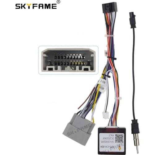 SKYFAME 16Pin Car stereo Wire Harness For JEEP Wrangler CHEROKEE Compass Grand DODGE CALIBER VOYAGER Stereo power cable