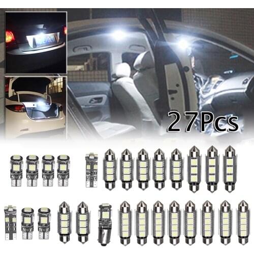 27PCS / Set High Quality Car Interior White LED Light Mini Bulbs Kit 6000K Auto Accessories For Mercedes Benz E Class W211 02-08