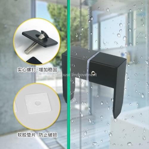 304 Roestvrij Staal Douche Glazen Deur Glazen Kast Handvat Badkamer Deur Enkele Deur Handvat Deur Zwart