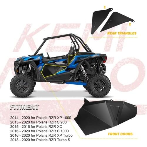 Door Panel UTV Accessories for Polaris RZR XP S 1000 900 XC Turbo 2014-2020 Aluminum Lower Door Panel Inserts