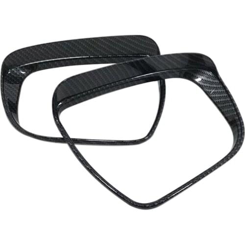 2Pcs Carbon Fibre Styling Accessories Rearview Mirror Rain Eyebrow Frame Cover Trim for Nissan Juke 2015-2018
