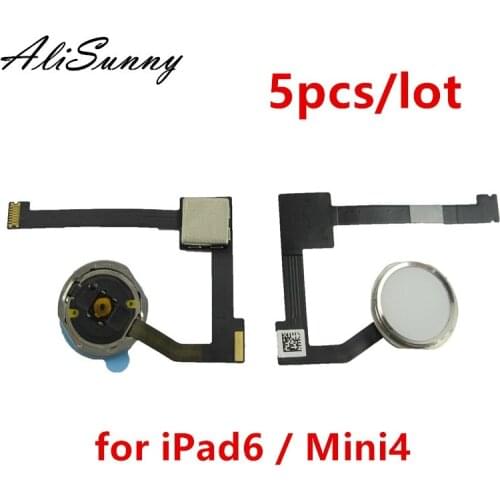 AliSunny 5pcs Home Button Flex Cable for iPad 6 Air 2 ipad Mini 4 Menu Sensor Replacement Parts