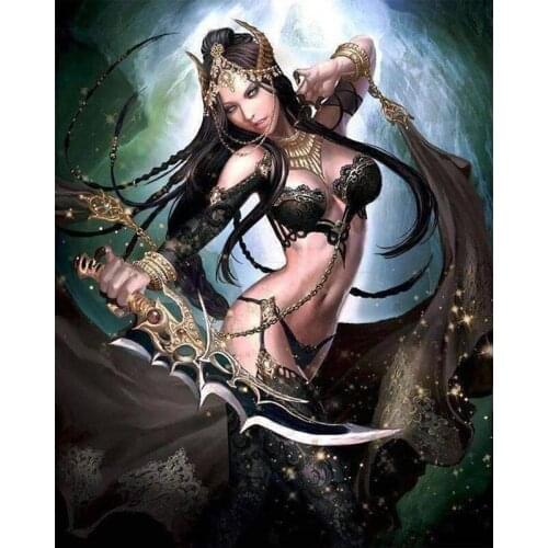 Full Square Diamond 5D DIY Diamond Painting "Anime Game Girl" Embroidery Cross Stitch Rhinestone Mosaic Painting Decor Gift KBL