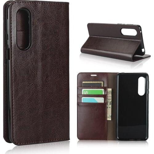 For Sharp Aquos Zero5G basic Case 6.4" 100% Natural Genuine Leather Skin Phone Case On For Aquos Zero 5G Flip Wallet Book Cover
