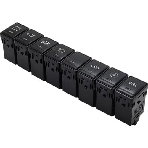 For nissan NAVARA Front Fog Light LED DRL Heating Up Tail Gate Radar Parking Sensor Switch Button with wire