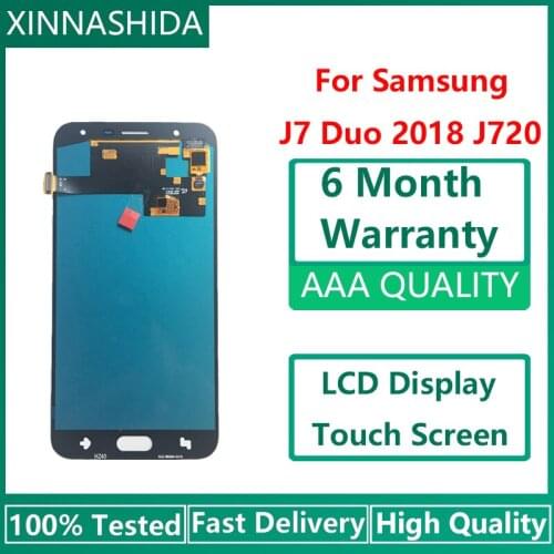 For Samsung Galaxy J7 Duo 2018 J720 J720F SM-J720F LCD Display Digitizer Touch Screen For Samsung J7 2018 J720 LCD Assembly
