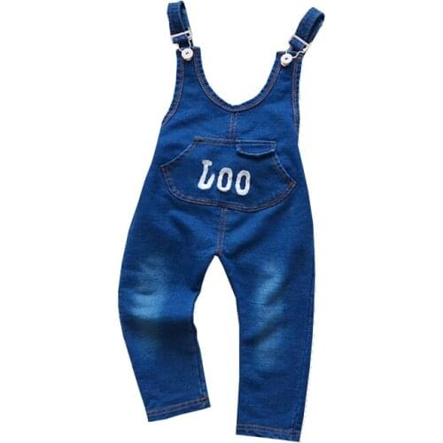 Fashion Children Boys Girls Denim Pants Spring Summer Baby Cowboy Trousers Kids Leisure Overalls Toddler Cotton Clothes