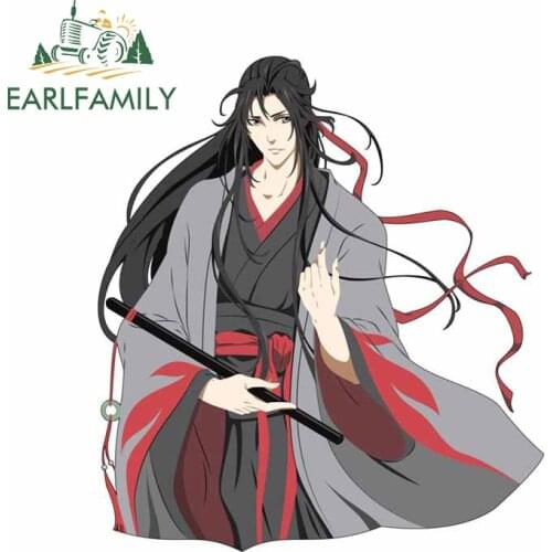 EARLFAMILY 13cm x 11.7cm Car Stickers for Mo Dao Zu Shi Wei WuXian Decals Waterproof Surfboard Windows Graffiti Vinyl Car Wrap