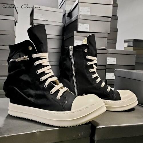 High Street Brand RO 21ss Dark Owens High Top Canvas Shoes Male Sneakers Men Shoes Mens Casual Shoes Students Shoes Men Sneakers