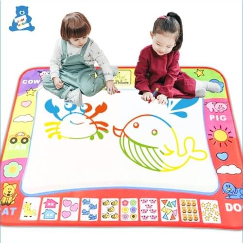 4 Styles Magic Water Drawing Mat Animal Ocean Water Doodle Mat Writing Doodle Board Water Painting Rug Educational Toys for Kids