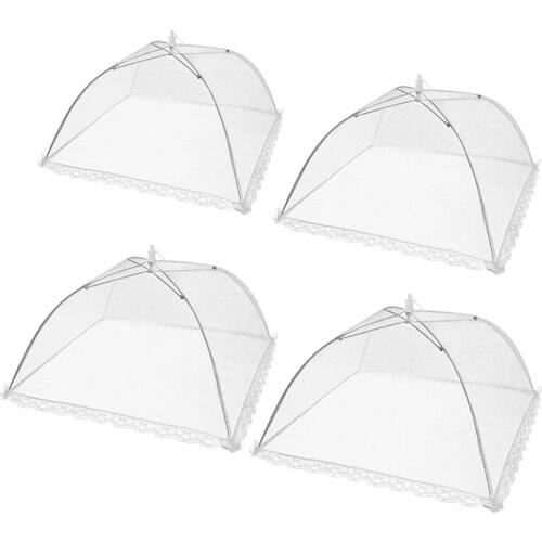 Food Covers Mesh Foldable Kitchen Anti Fly Mosquito Tent Dome Net Umbrella Picnic Protect Dish Cover Kitchen Accessories