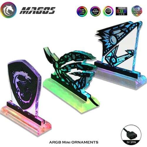 MOD Computer Gamer Ornamental ROG MSI AORUS Luminous Desktop Chassis Decoration PC Case Accessories Personalized 5V RGB M/B SYNC