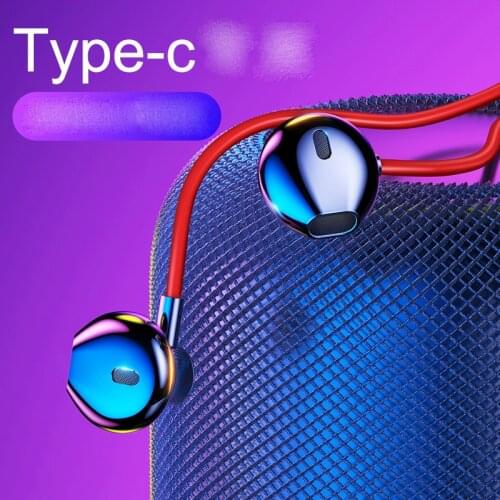 Hight Quality for CafeleType-c Earphone in-ear Quad-core Subwoofer Gaming Headset Wire Control with Mic Headphone Metal Earplugs