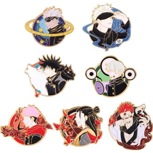 2021 New Anime Jujutsu Kaisen Lapel Pin Cute Acrylic Brooch Handmade Pins Jewelry For Shirt Bag Badge