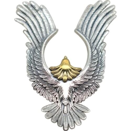 BOCAI New Real Pure s925 sterling silver jewelry retro sweater chain flying eagle diy Man pendant fashion couple pendant