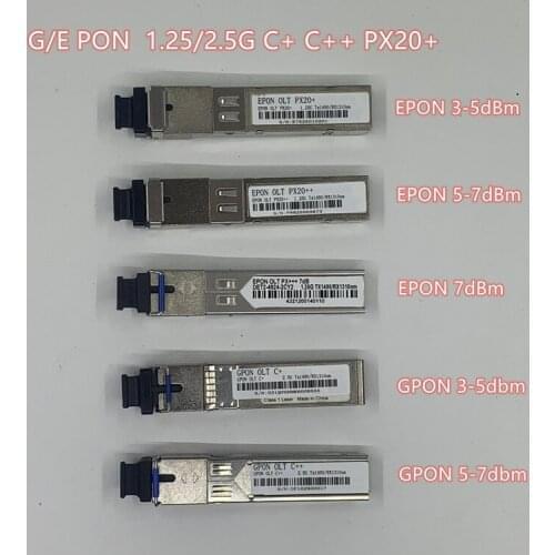 Epon GPON SC OLT Optische Transceiver PX20+PX20++ Px20+++ C+C++ SFPOLT1.25G 1490/1310nm 3-7dBm Sc Olt Ftth Solutionmodule Voor