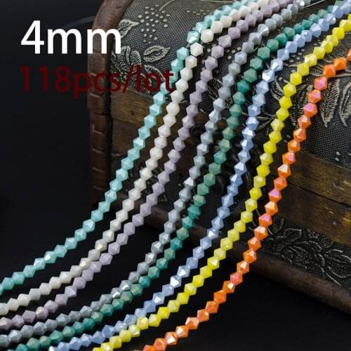 High Quality Hot Wholesale AAA Crystal 115Pcs/lot 4mm Bicone Glass Beads 5301 Charm Loose Spacer Bead for DIY Jewelry Making