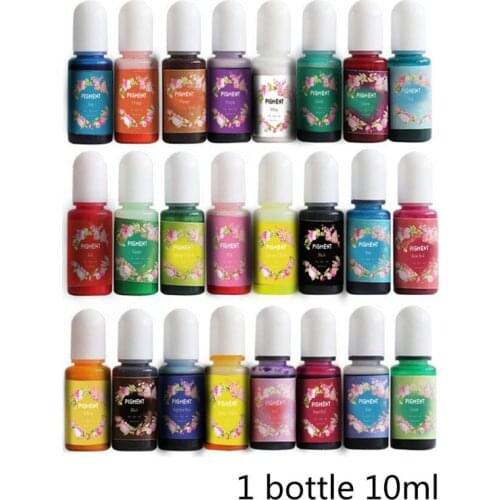 24 Colors Epoxy Pigment Translucent Liquid Resin Colorant for Resin Jewelry DIY