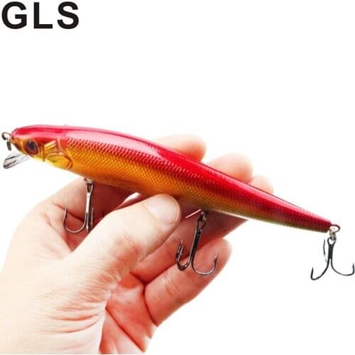 GLS brand plastic hard bait with ring beads floating water 14cm/2.3g reusable and environmentally friendly fishing bait