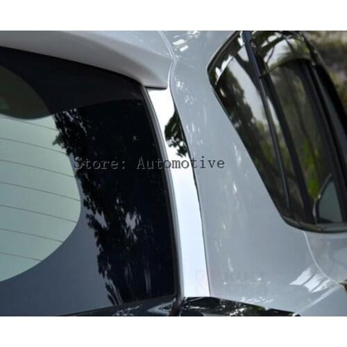 Fit For Toyota RAV4 2013 2014 2015 2016 2017 Chrome Rear Window Spoiler Side Bevel Trim Cover Pillar Post Garnish Molding Accen
