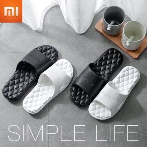 Xiaomi Casual Couple Slippers Soft-soled Slipper Men Women Bathroom Platform Flat Shoes Deodorant Solid Color Loafer