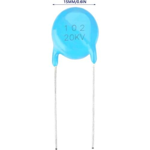 Blue 20pcs 20KV 1nF 0.001uF 1000pF 102 High Voltage Ceramic Capacitor Kit