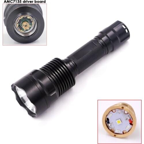 Cree XP-L HI V3 AMC7135 led flashlight torch lamp light for hunting hiking camping Manta Ray black C12 XP L high current