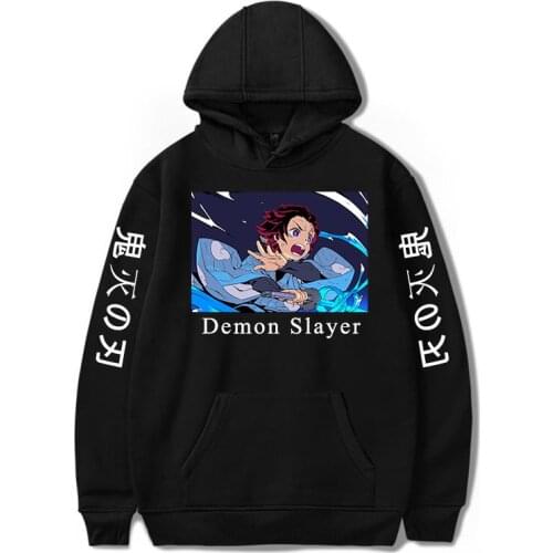 Anime Demon Slayer Hoodies Pullover Sweatshirt Women Men Anime Long Sleeve Harajuku Demon Slayer Fashion Cool No Yaiba Sudadera