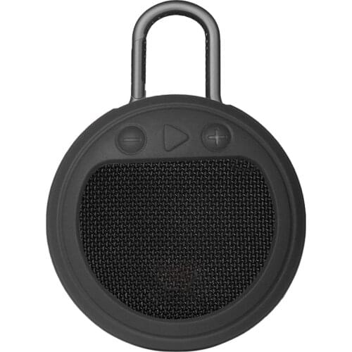 Top Silicone Stand Up Carrying Case Cover for JBL CLIP 3 Bluetooth Speaker Protective Portable Case Cover(Black)