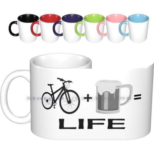 Bikes & Beer! Ceramic Mugs Coffee Cups Milk Tea Mug Bike Bikes Cycling Cyclist Velo Bicycle Machine Cyclocross Mtb Mountain