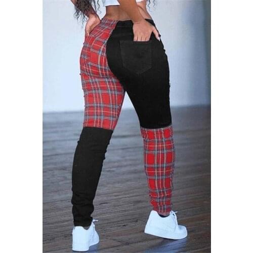 Yskkt Women's Plaid Trousers
