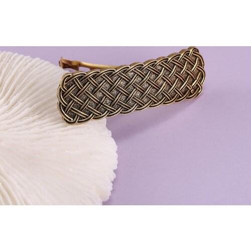 Skyrim Retro Irish Knot Barrette Hairpin Hairwear Antique Gold Color Viking Amulet Hair Clip Accessories Jewelry for Women Girl