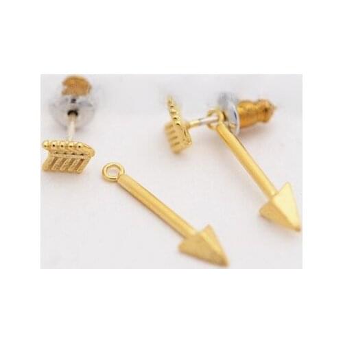 Fashion Creative design Arrow and Tail Combination Stud Earrings for women