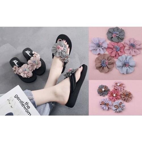 10pcs/lot 2 style mini Handmade Fabric Flower Hairpins For Women Girls Sweet 3D Floral Hair Accessories Beauty