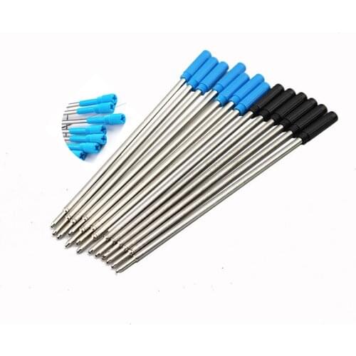 20 PCS 116mm rotary Ballpoint Pen Refill Blue Black Metal ballpoint pen refill smooth Gao Shi Xin oil pen refill