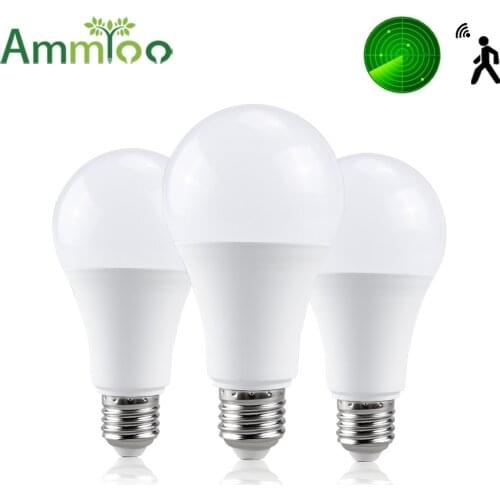 220V Radar Motion Sensor Night Light Smart PIR Sensor Detector Smart Switch E27 Led Lamp Motion Sensor Night Light For Children