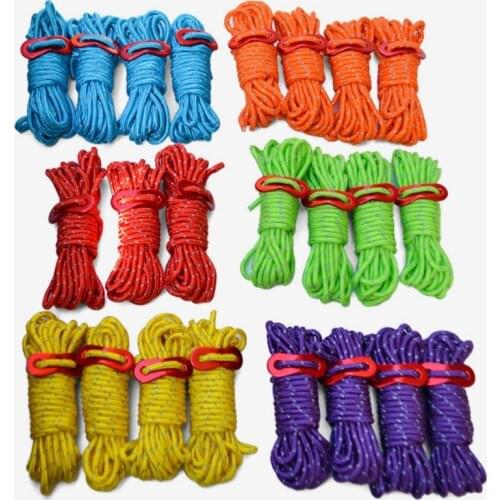 4PC Outdoor Camping Tent Rope Diameter 4mm Length 4m Umbrella Rope