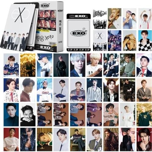 54Pcs/Set 2021 Kpop EXO LOMO Card New Album Photo Card Photocard HD Album Poster K-POP Fans Gift
