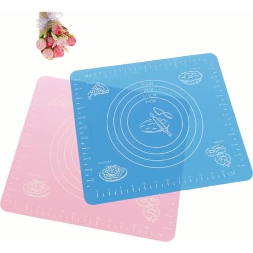 Non-Stick Silicone Baking Mat Pad Baking Sheet Glass Rolling Dough Mat Cookie Macaron Baking Mat Pastry Tools 2 Sizes