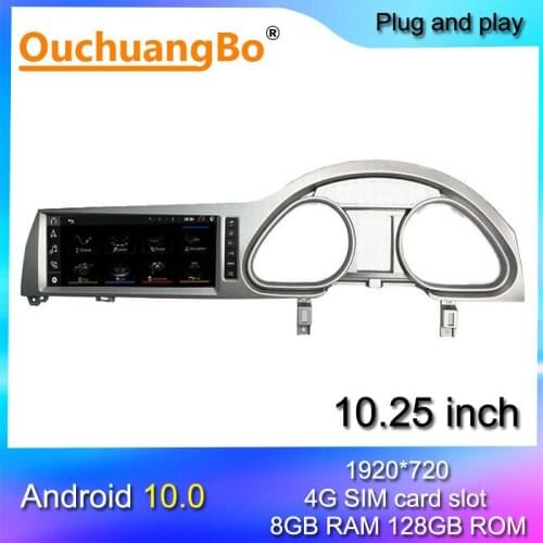 Ouchuangbo android 10 car radio multimedia for 10.25 inch RHD Q7 2006-2015 tape recoder 1920*720 right hand driving 8+128GB