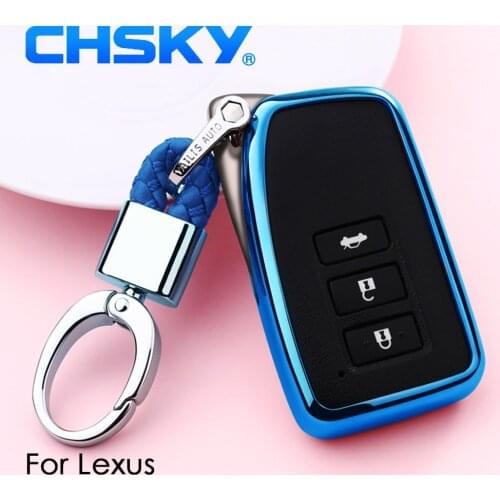 CHSKY Car Styling TPU Car Key Case Shell Auto Key Chain For Lexus NX GS RX IS ES GX LX RC 200 Car key Cover Case Car Accessories