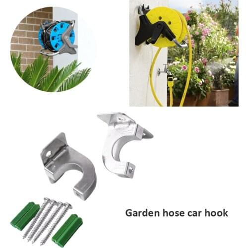 Rust-free Garden Hose Pipe Reel Hook Hanger Wall Mounted Holder Organizer Tool Durable Easy to Install Portable Hose Hook (No Lo