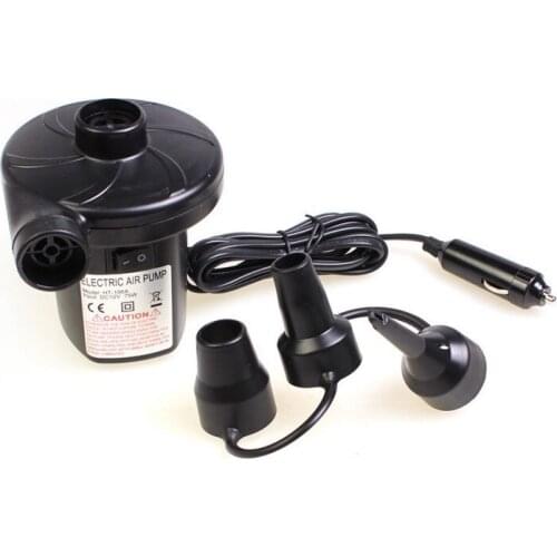 Ht196A DC 12V Car-Lighter Electric Pump AC 220V Home Charging-Discharging Pump Outdoor Air Inflator-Deflator With 3 Nozzles