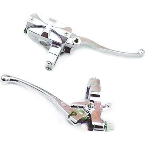 Chrome 1" Cross Brake Clutch Lever For Harley Kawasaki Cafe Rat Motorbike VT VTX